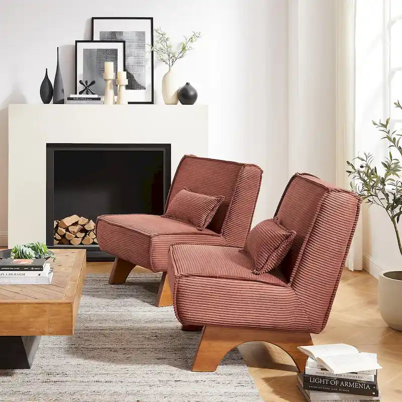 Wood Art Leon Set of 2 Polyester Accent Chair - image 23