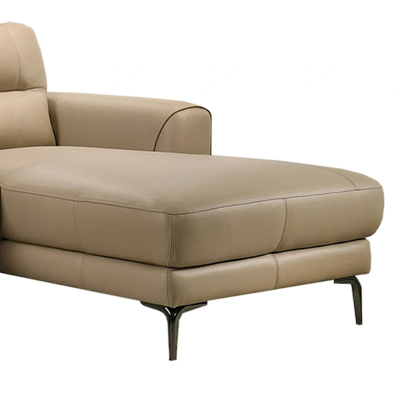 2 Piece Faux Leather Sectional Set with Metal Legs - image 9