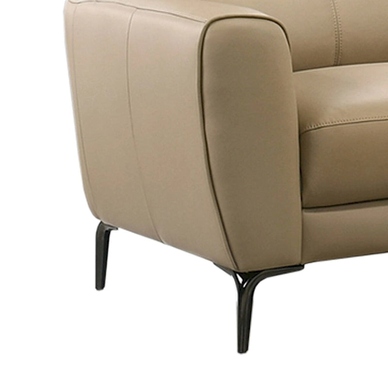 2 Piece Faux Leather Sectional Set with Metal Legs - image 10