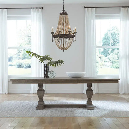 Wood Westfield Havana Brown Optional 7 Piece Trestle Table Set - image 16