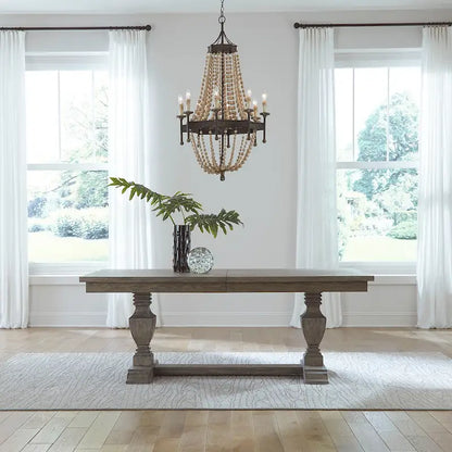 Wood Westfield Havana Brown Optional 7 Piece Trestle Table Set - image 17