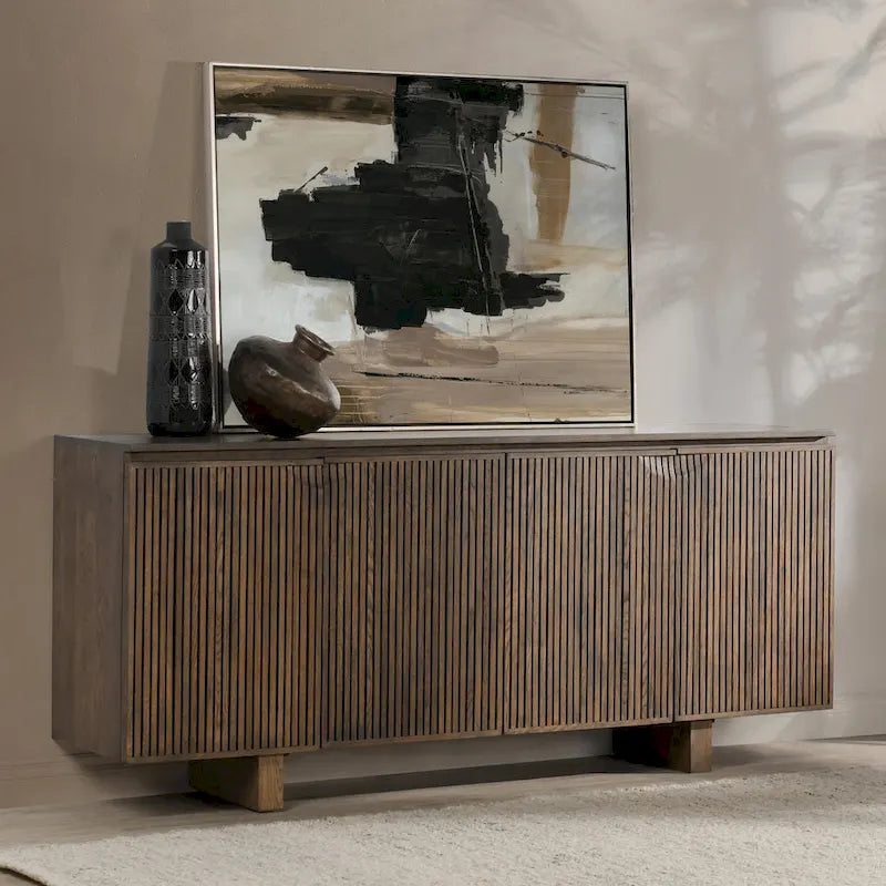 Wood Classic Home Roya Oak Veneer Sideboard Buffet - image 10