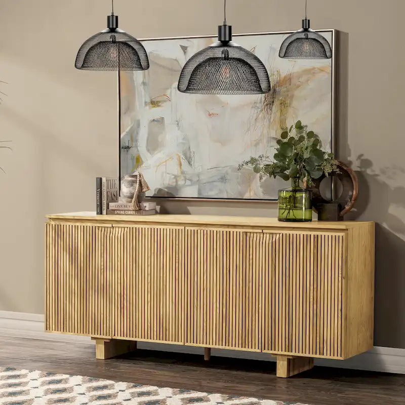 Wood Classic Home Roya Oak Veneer Sideboard Buffet - image 14