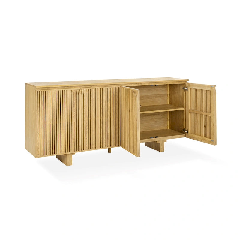 Wood Classic Home Roya Oak Veneer Sideboard Buffet - image 16