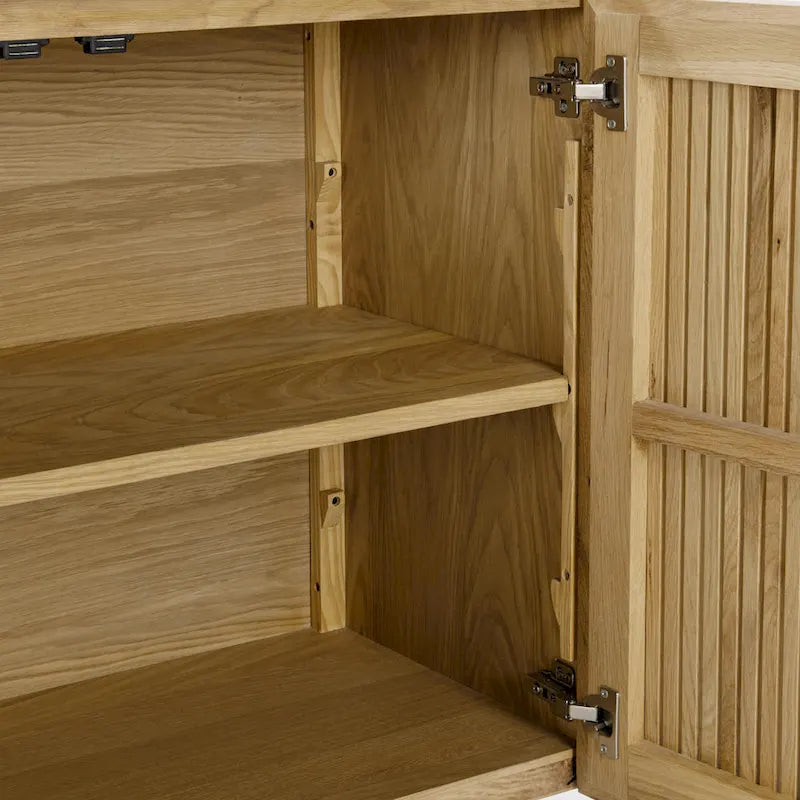 Wood Classic Home Roya Oak Veneer Sideboard Buffet - image 20