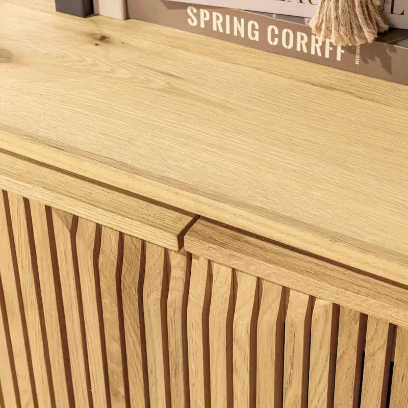 Wood Classic Home Roya Oak Veneer Sideboard Buffet - image 24