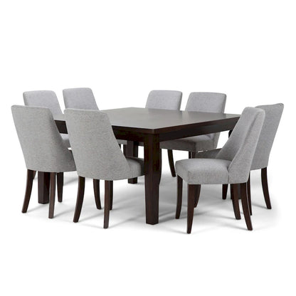 Solid Wood WYNDENHALL Haley Contemporary 9 Pc Dining Set with 8 Upholstered Dining Chairs and 54 inch Wide Table - image 2