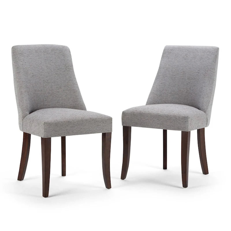 Solid Wood WYNDENHALL Haley Contemporary 9 Pc Dining Set with 8 Upholstered Dining Chairs and 54 inch Wide Table - image 4