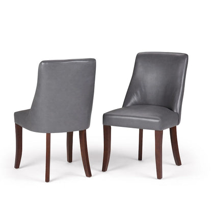 Solid Wood WYNDENHALL Haley Contemporary 9 Pc Dining Set with 8 Upholstered Dining Chairs and 54 inch Wide Table - image 11