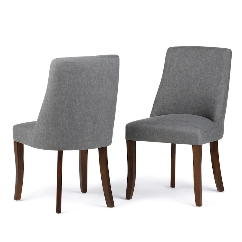 Solid Wood WYNDENHALL Haley Contemporary 9 Pc Dining Set with 8 Upholstered Dining Chairs and 54 inch Wide Table - image 18