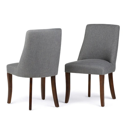 Solid Wood WYNDENHALL Haley Contemporary 9 Pc Dining Set with 8 Upholstered Dining Chairs and 54 inch Wide Table - image 18