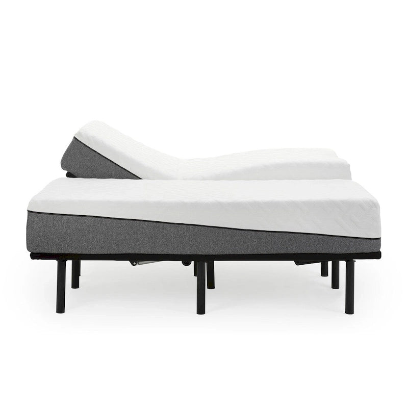 Wood Sleep Zone Pacifica 12-inch Memory Foam Mattress and Z100 Adjustable Bed Set - image 7