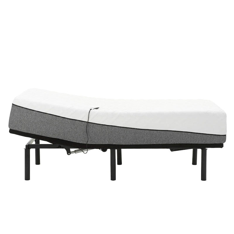 Wood Sleep Zone Pacifica 12-inch Memory Foam Mattress and Z100 Adjustable Bed Set - image 12