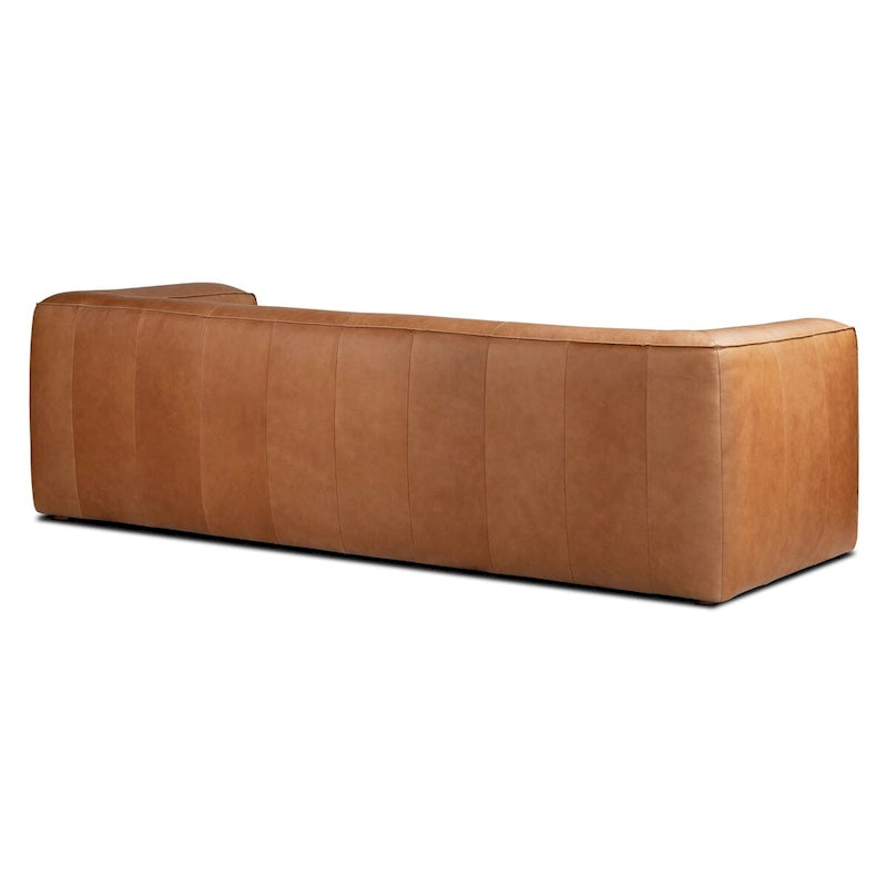 Solid Wood Poly & Bark Piazza 95 Sofa in Saddle Tan - Fl Grain Italian Leather - image 4