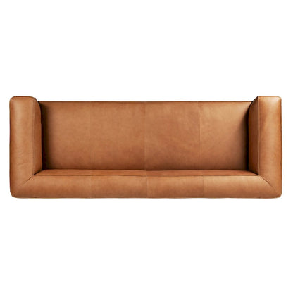 Solid Wood Poly & Bark Piazza 95 Sofa in Saddle Tan - Fl Grain Italian Leather - image 6