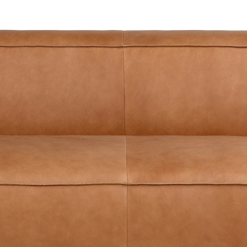Solid Wood Poly & Bark Piazza 95 Sofa in Saddle Tan - Fl Grain Italian Leather - image 7