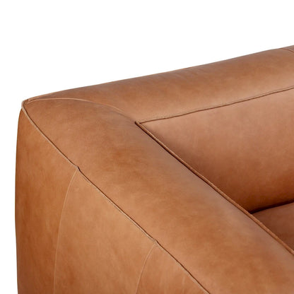 Solid Wood Poly & Bark Piazza 95 Sofa in Saddle Tan - Fl Grain Italian Leather - image 8