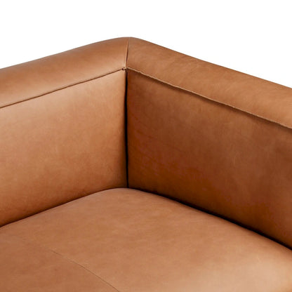 Solid Wood Poly & Bark Piazza 95 Sofa in Saddle Tan - Fl Grain Italian Leather - image 9