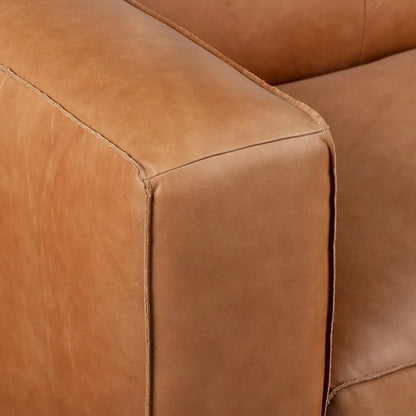 Solid Wood Poly & Bark Piazza 95 Sofa in Saddle Tan - Fl Grain Italian Leather - image 11