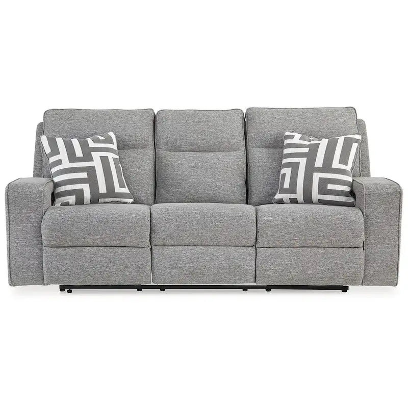 Metal Signature Design by Biscoe Pewter Power Reclining Sofa - 88 W x 43 D x 42 H - image 2