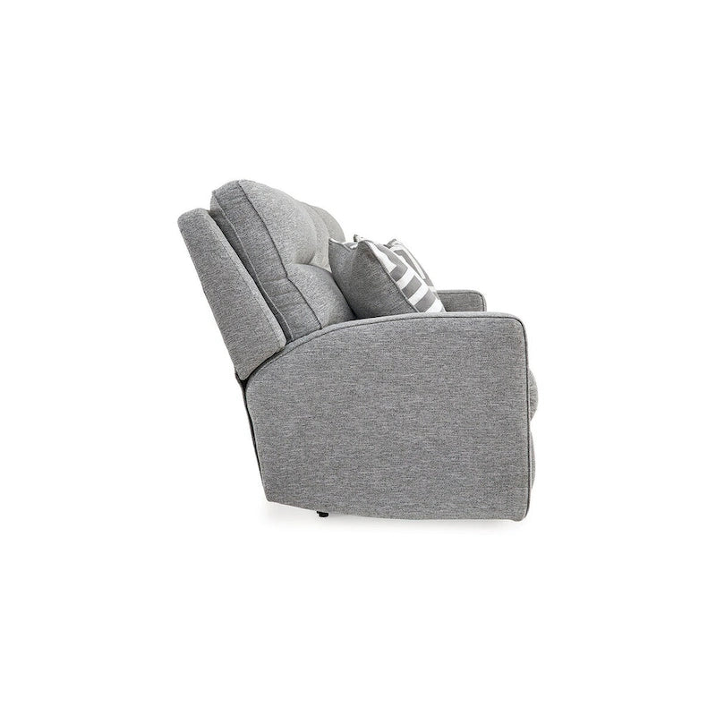 Metal Signature Design by Biscoe Pewter Power Reclining Sofa - 88 W x 43 D x 42 H - image 5