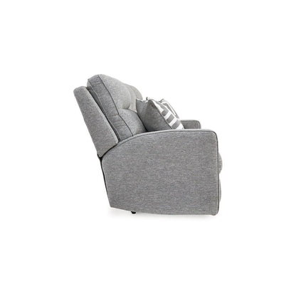 Metal Signature Design by Biscoe Pewter Power Reclining Sofa - 88 W x 43 D x 42 H - image 5