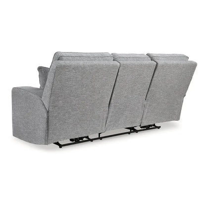 Metal Signature Design by Biscoe Pewter Power Reclining Sofa - 88 W x 43 D x 42 H - image 6