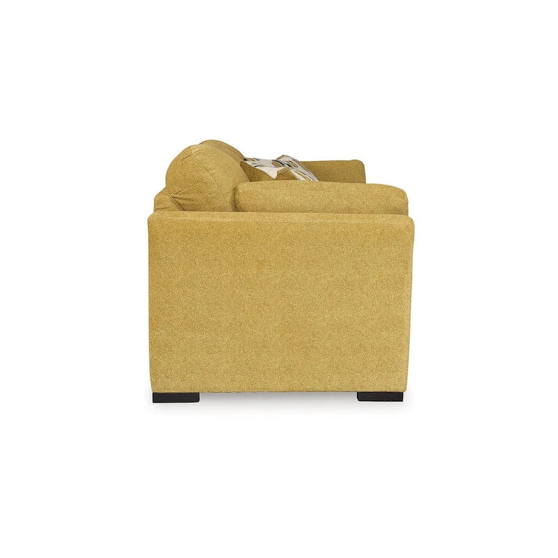 Wood Signature Design by Keerwick Yellow Sofa - 94 W x 41 D x 39 H - image 4