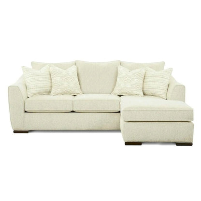 Fabric Vibrant Vision Oatmeal Chaise Sofa - image 1