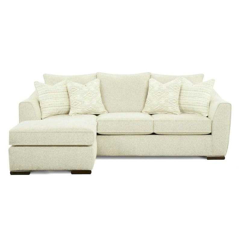 Fabric Vibrant Vision Oatmeal Chaise Sofa - image 2