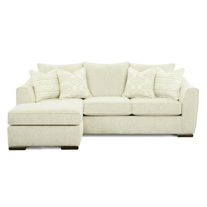 Fabric Vibrant Vision Oatmeal Chaise Sofa - image 2