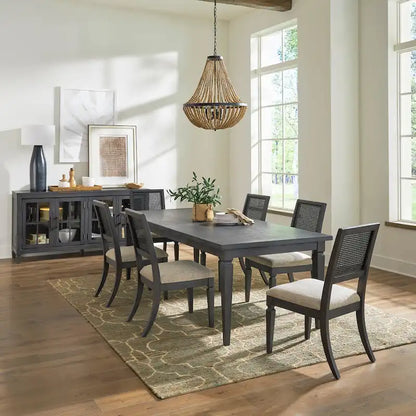 Wood Caruso Heights Aged Whiskey Rectangar Table Set - image 2