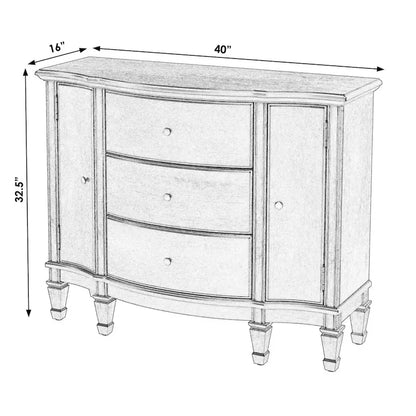 Engineered Wood Sheffield 3 Drawer 2 Door Accent Cabinet - image 7
