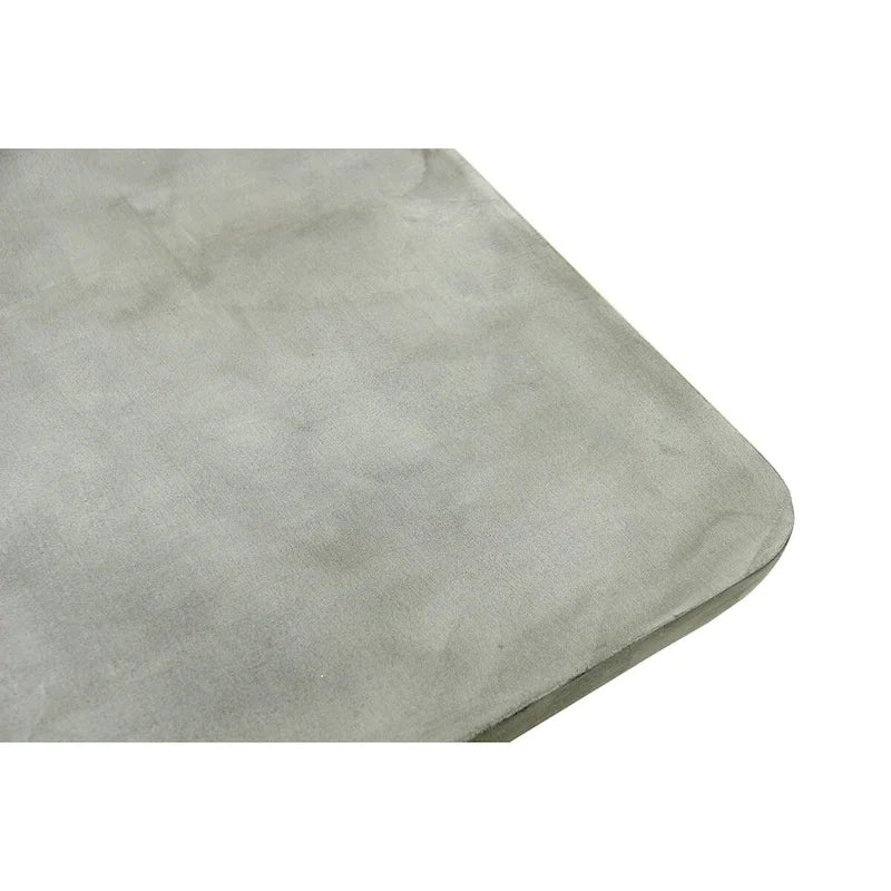 Wood Cid Ziv 71 Inch Dining Table, Rectangar Gray Faux Concrete, Pillar Base - image 4