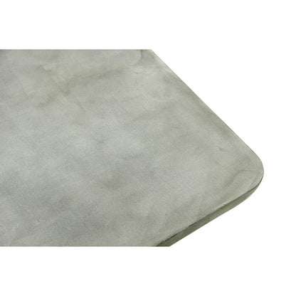 Wood Cid Ziv 71 Inch Dining Table, Rectangar Gray Faux Concrete, Pillar Base - image 4
