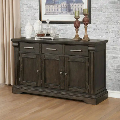 Wood Transitional Style Server in Espresso Finish - image 1