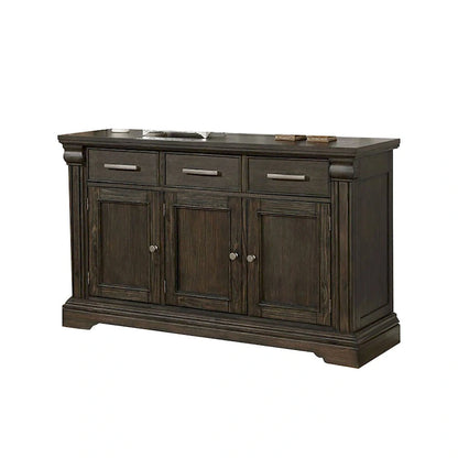 Wood Transitional Style Server in Espresso Finish - image 2