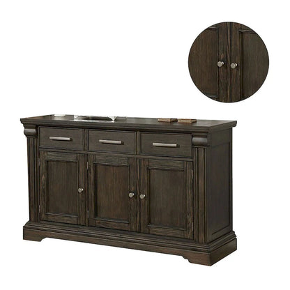 Wood Transitional Style Server in Espresso Finish - image 4