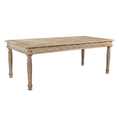 Solid Wood Driftwood Carved Dining Table - 83' - 83 - image 1