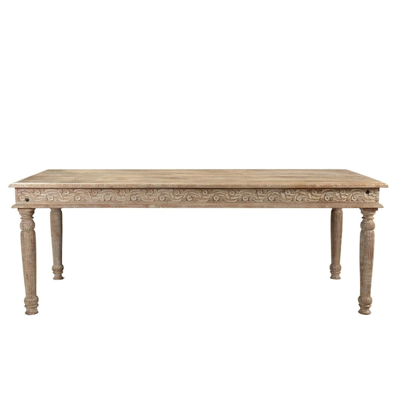 Solid Wood Driftwood Carved Dining Table - 83' - 83 - image 2