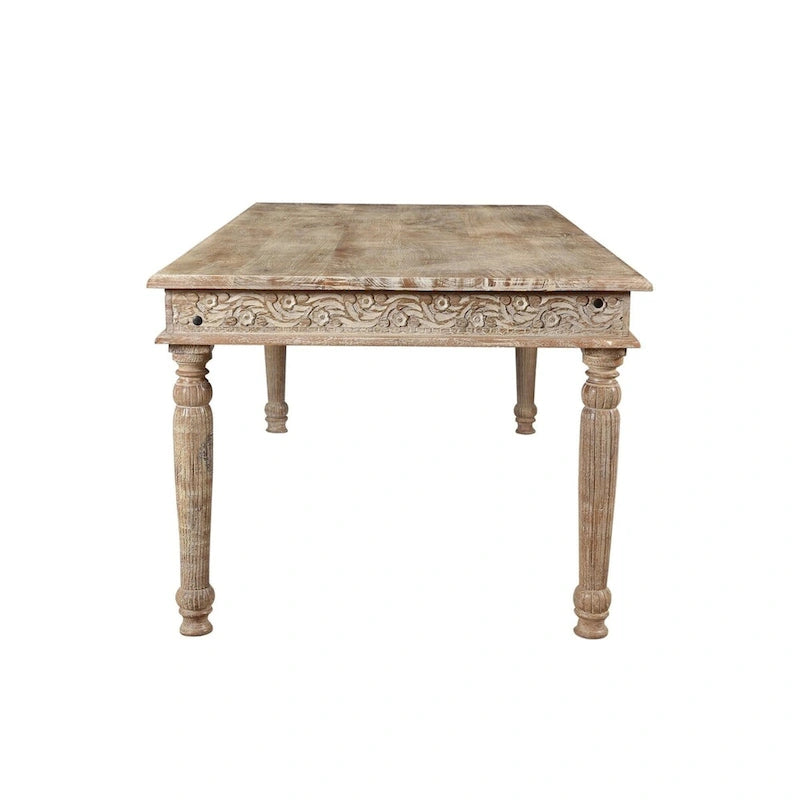 Solid Wood Driftwood Carved Dining Table - 83' - 83 - image 3