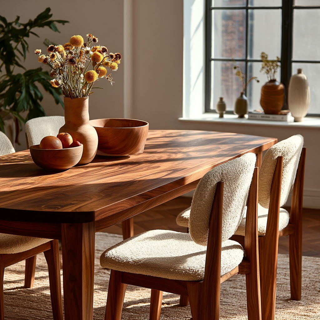 The Phillips Walnut Dining Table