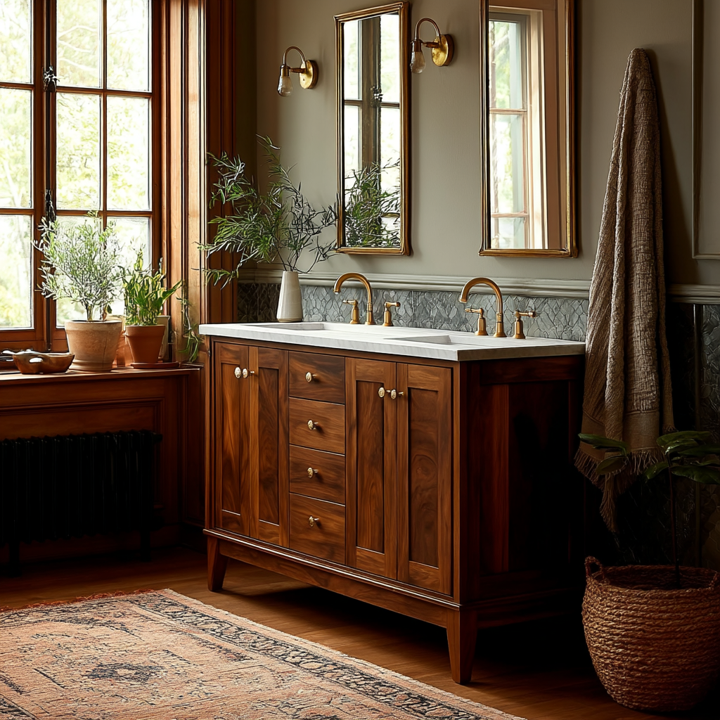The Millford Walnut Bathroom Vanity