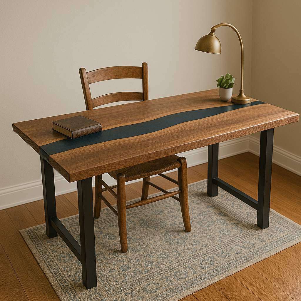 Walnut Epoxy Desk