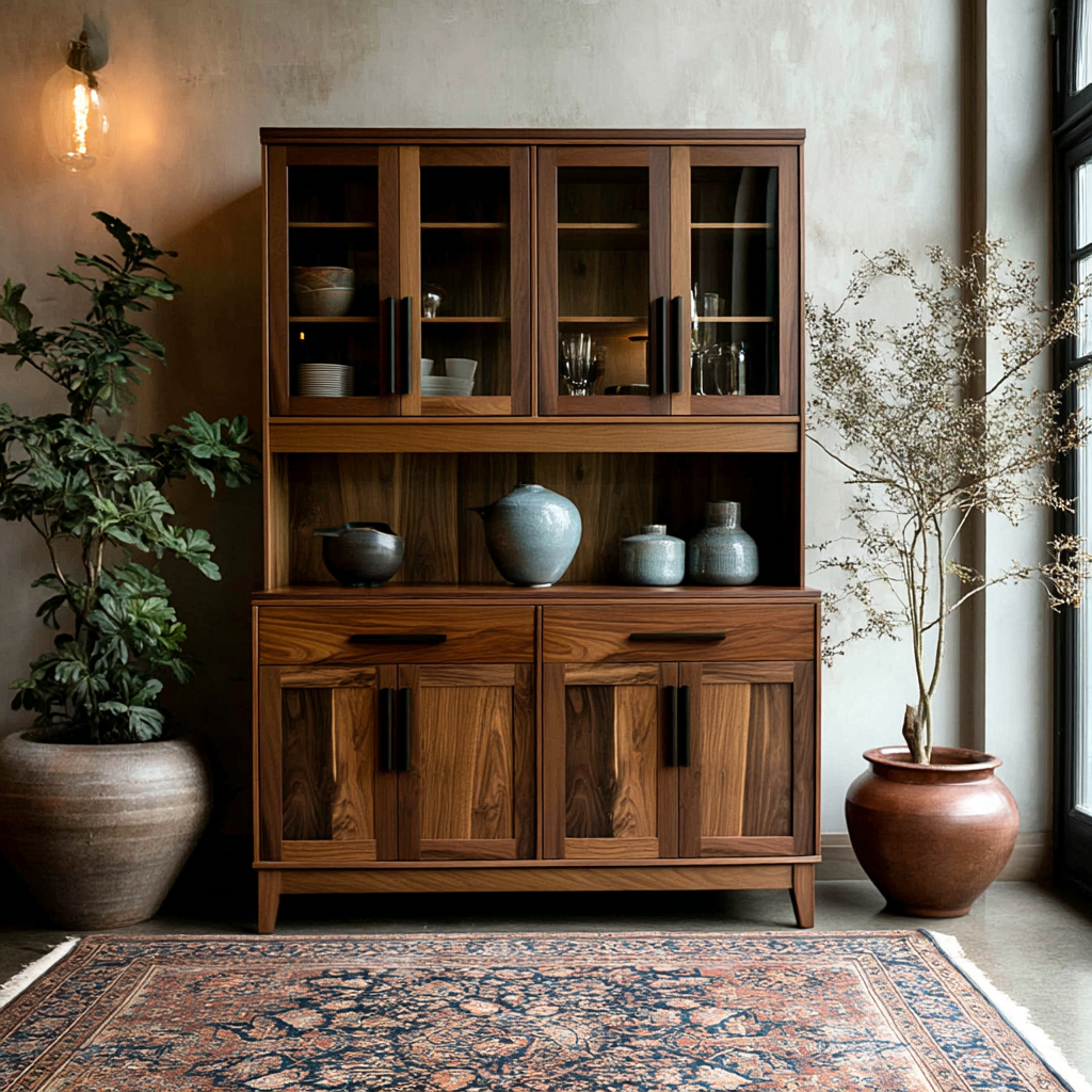 Wooden Classic Country Buffet and Hutch