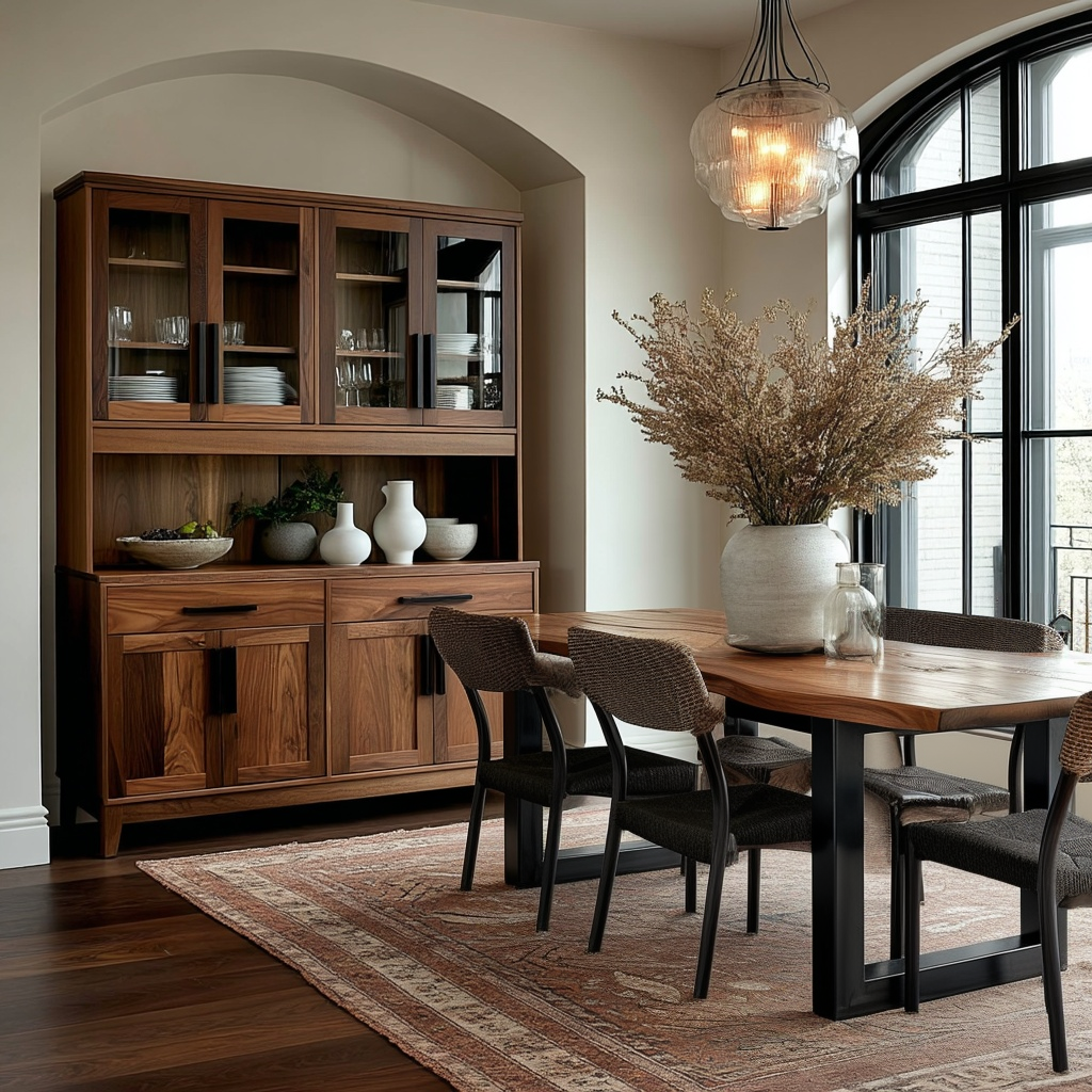 Wooden Classic Country Buffet and Hutch