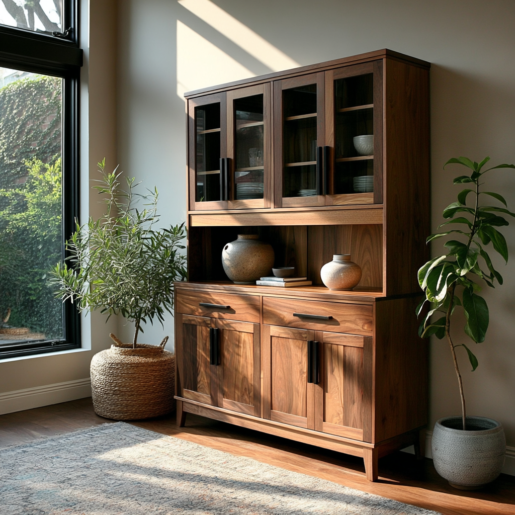 Wooden Classic Country Buffet and Hutch