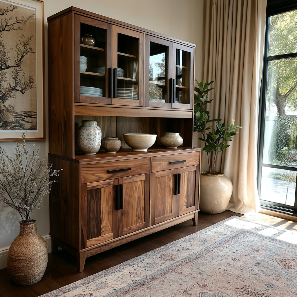 Wooden Classic Country Buffet and Hutch