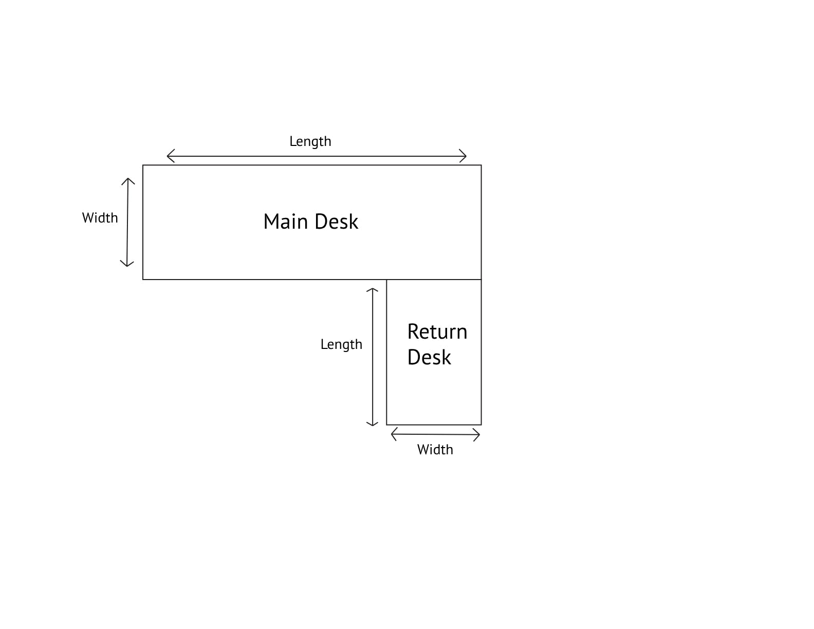 Oak L-Shape Desk with Modern Legs