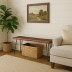 Live Edge Bench with Modern Legs